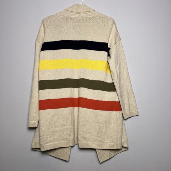 Talbots Womens Lambswool Blend Open Front Cardigan Colorblock Petite Sz L - Picture 11 of 12